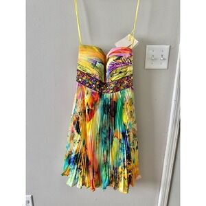 Y2K night moves pleated mini dress